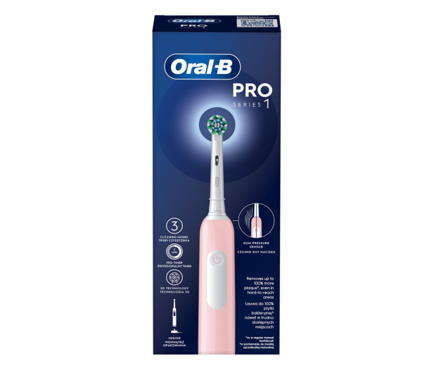Oral-B Szczoteczka rotacyjna Pro1 Cross Action (różowa) - 1162998 - zdjęcie 4